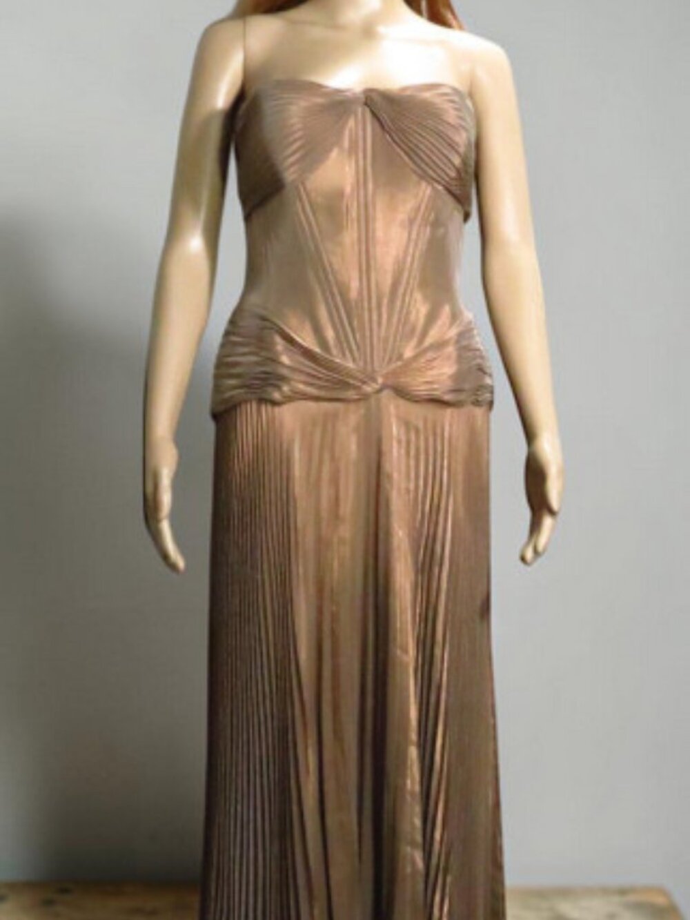 Vintage formal strapless gown by Vicky Tiel with tags